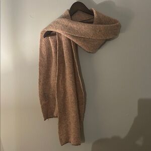 Cozy Tan Knit Scarf